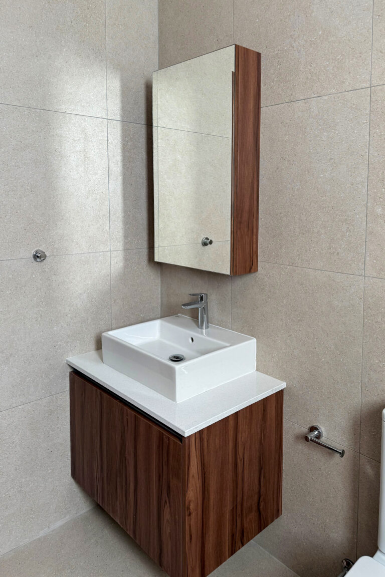 bathroom custom carpentry installation by germanos carpentry larnaca cyprus