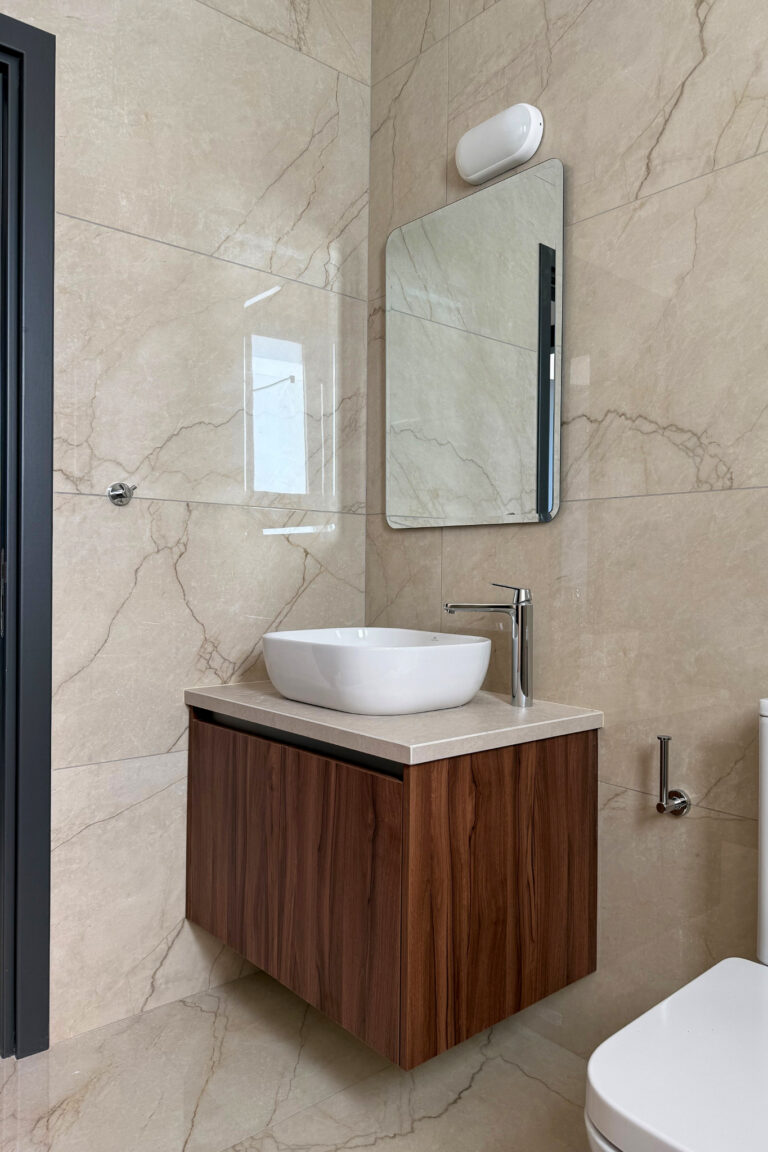 bathroom custom carpentry installation by germanos carpentry larnaca cyprus